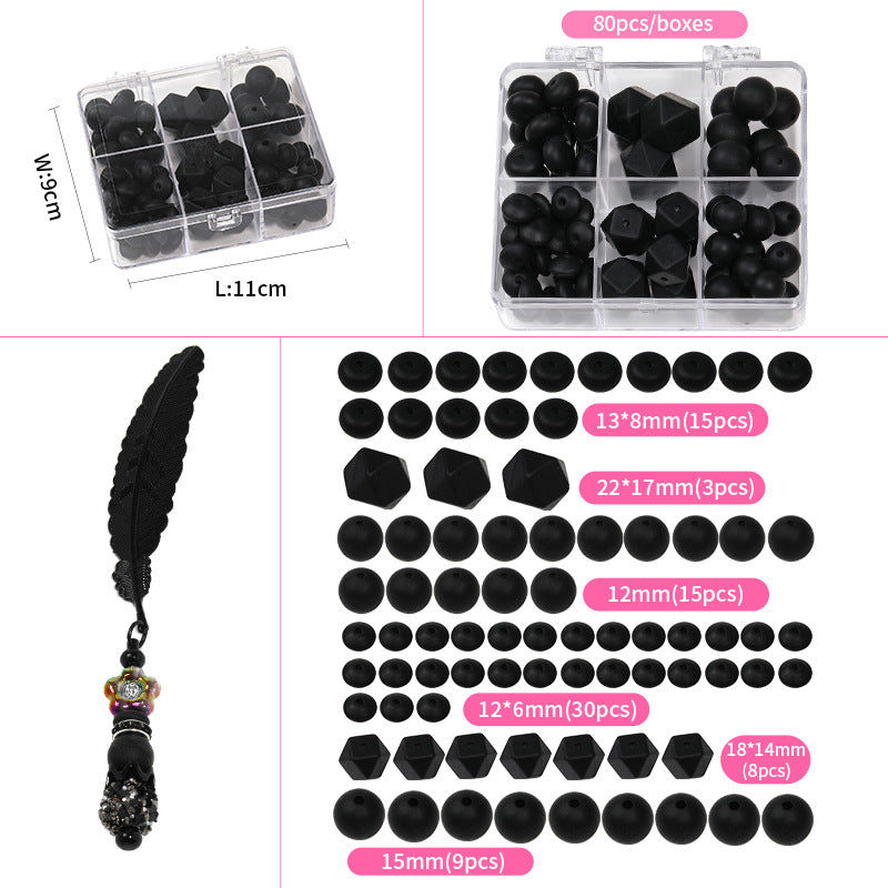 Silicone DIY Bead Set For Pens/Keychains
