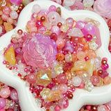 【For Keychain/ Jewelry】-Rosy Whisper(Acrylic&Glass Beads)