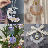 【Glass Beads】-Flower Mix(Key Chain/Jewelry/Car Hanger)