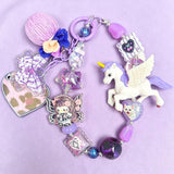 【For Keychain】-Violet Nebula(Acrylic&Resin Beads)