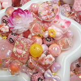【For Keychain】-Blush Grace(Acrylic&Resin Beads)