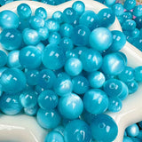 【New!✨MewMew Mix】-Teal Cat Eye Resin Beads