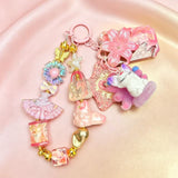 【For Keychain】-Blush Grace(Acrylic&Resin Beads)