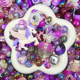 【For Keychain】-Violet Nebula(Acrylic&Resin Beads)