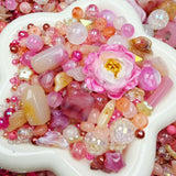 【For Keychain/ Jewelry】-Rosy Whisper(Acrylic&Glass Beads)