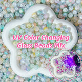 【Glass Bead Mix】-UV Color Changing Glass Beads Mix
