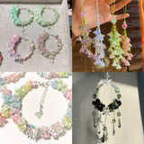 【Glass Beads】-Flower Mix(Key Chain/Jewelry/Car Hanger)