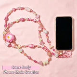 【For Keychain/ Jewelry】-Rosy Whisper(Acrylic&Glass Beads)