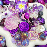 【For Keychain】-Violet Nebula(Acrylic&Resin Beads)