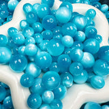 【New!✨MewMew Mix】-Teal Cat Eye Resin Beads